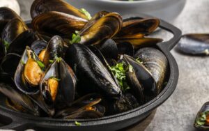 Kasserole mit Miesmuscheln